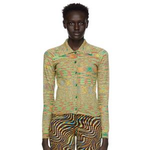 Gimaguas SSENSE Exclusive Green & Red Agatha Cardigan M